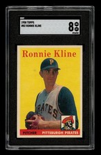 1958 Topps Set-Break # 82 Ronnie Kline SGC 8 NM MT