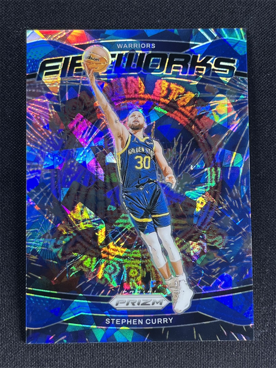 125/125 ≈1/1 ! 2024-25 Prizm Stephen Curry #20 Blue Ice Fireworks Color Match