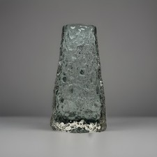 Whitefriars Geoffrey Baxter Textured Pewter Volcano Vase Pattern Number 9717