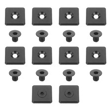 10Pcs Profile End Cap, Zinc Alloy 4040 EU Standard T-Slot Extrusion, Black