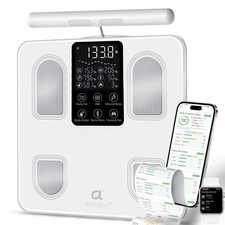 arboleaf Scale for Body Weight, Smart with BMI, 12.2" x 12.2", White