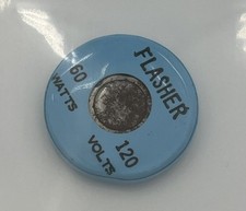 Eagle Electric Light Bulb Flasher Disk Button Socket 60 Watt Flawed