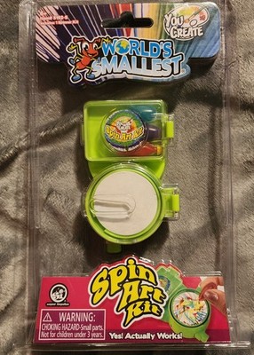 World's Smallest Spin Art Kit You Create~Paint Spinning Wheel Game Miniature Toy