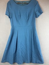 Talbots Italian Flannel Wool Blue Dress Size 6
