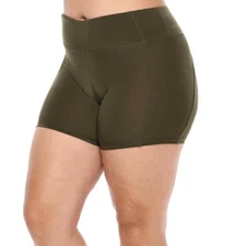 Undersummers Women's Boxer Brief With Waist Pocket Olive