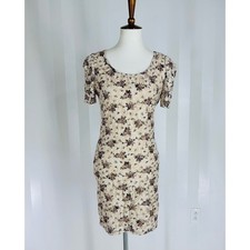 FOREVER 21 Women’s Floral Print Lace Bodycon Dress Sz L