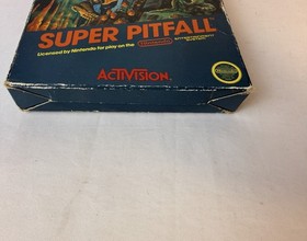 Super Pitfall NES 1987 Box Game Manual - Missing Top Flap