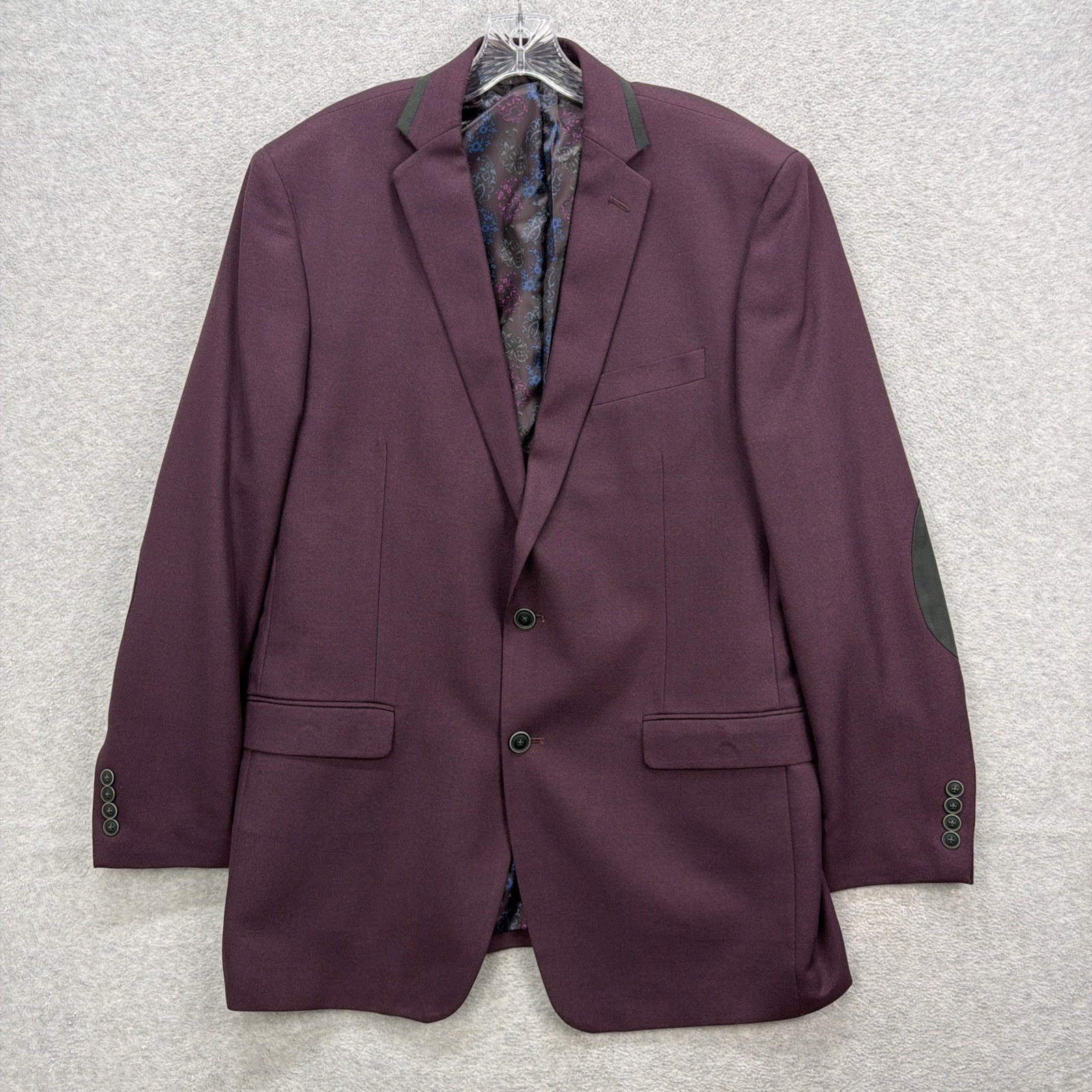 Van Heusen Studio Blazer Mens 44L Purple Sport Coat Suit Jac