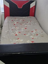 X Rocker Black and Red Single Tv Bed Frame with Storage and Power Supply Used