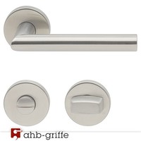 Hermat TüRgriff Basic 02 Rosette Edelstahl Matt Wc TüRdrüCker TüRbeschlag