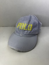 Vintage 90s Distressed Polo Ralph Lauren Embroidered Spellout Dad Hat RARE