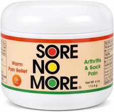 Sore No More Arthritis Pain Reliever Cream - Targeted Warm Relief for Back, Neck