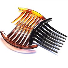 6 Pcs Women's French Twist Combs Plastic Side Hair Comb with 7 Teeth