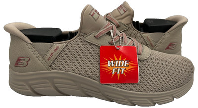 Skechers Women's Slip-ins Bobs B Flex Lo Shoe Taupe WIDE Size:9.5 120A