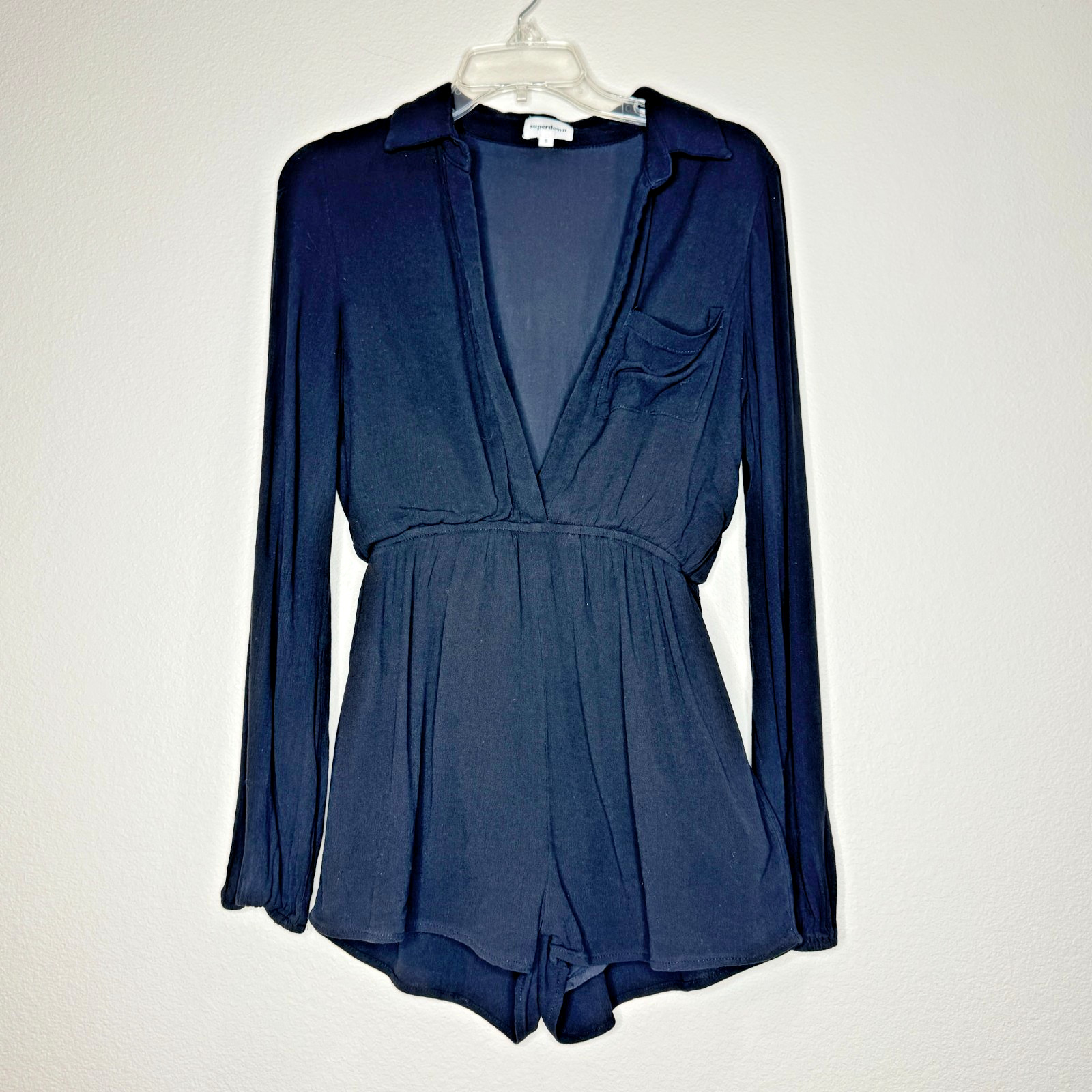SUPERDOWN Revolve Tracie Collared Romper SMALL Lo… - image 1