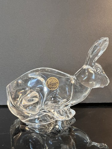 Cristal D’Arques Bonboniere in Kaninchenform kristallklar Blei Made in France - Bild 1 von 9