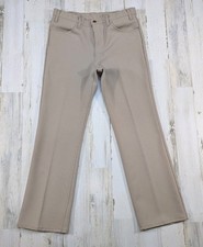 Vintage Levis Pants Mens Fits 34x30 Tan Khaki 517 Sta Prest Scovill USA Made