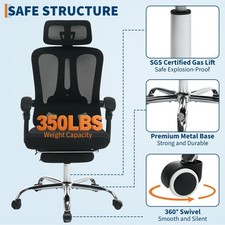 Ergonomic High-Back Mesh Office Chair with Adjustable Headrest