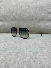 Quay All in Navigator Aviator Polarized Sunglasses Tortoise Gold