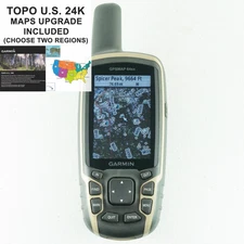 Garmin GPSMAP 64sx w/ TOPO U.S. 24K Maps Upgrade Choose Two Regions!