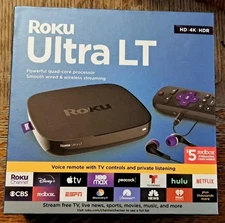 USED ROKU ULTRA LT HD 4K HDR STREAMING PLAYER