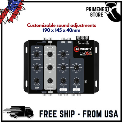 CRX4 Electronic 4 Way Crossover RCA 8V RMS Car Audio Processor