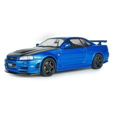 Solido 1:43 Nissan Skyline GT-R (R34) Z-Tune Bayside Blue 1998 Diecast Model Car