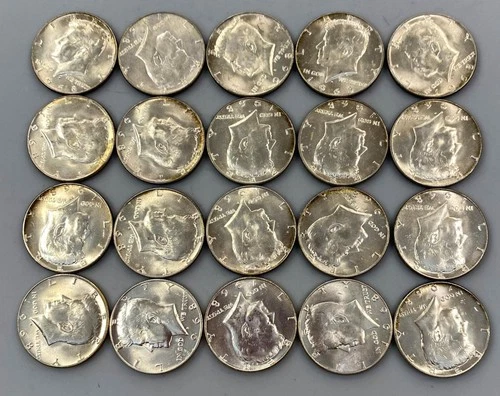 20 1968 D BU US 40% silver Kennedy 50c L24191