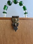 Cowgirl Wooden Cigar Box Purse w/ Green Beaded Handle & Latch. — photo 8