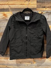Old Navy Black Unisex Boy Girl Wind Jacket Rain Coat EUC Size Large 10 12 VIDEO