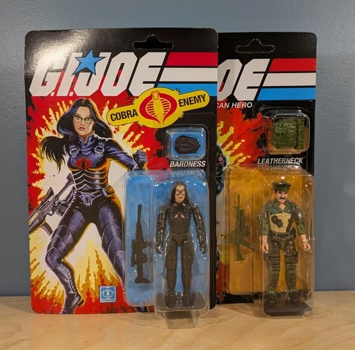 GI Joe BARONESS & LEATHERNECK o-ring figures from Transformers HISS & Triple T