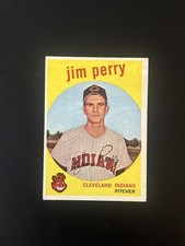 1959 Topps - High Number - Jim Perry #542 (RC) Rookie See Scans Nice Card. rookie card picture