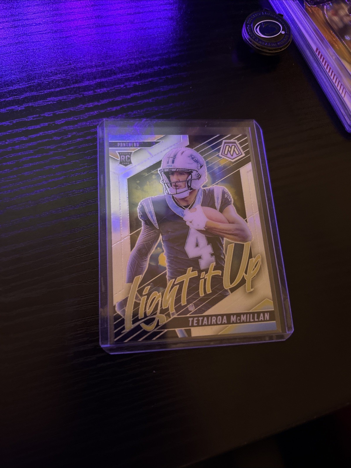 2025 Panini Mosaic - Light It Up Mosaic Tetairoa McMillan #24 Silver Prizm (RC)