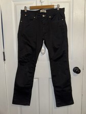 Acne Studios Max Satin Men  s Black Twill Pants Size 32 Straight Leg