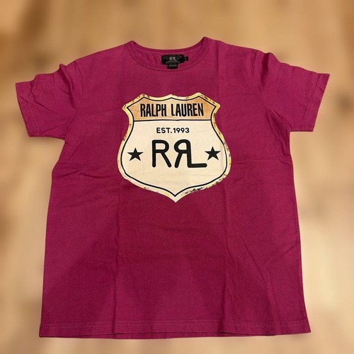 RRL, RRL Ralph Lauren Vintage 90s Purple Pink Crew Neck T-Shirt Size L