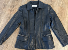 Jones New York Black Leather Jacket Womens S ...
