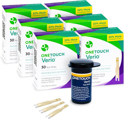 Verio Test Strips - 180 Count - Diabetic Test Strips for Blood Glucose Meter & D