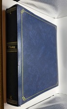 12  x12  SPIRAL-BOUND PHOTO/SCRAPBOOK ALBUM W 21 pages w 3 part photo slidein Blue