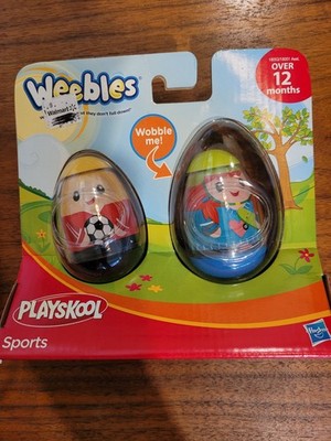Hasbro Weebles Wobble Playskool Sports Soccer Boy Skateboard Girl NEW