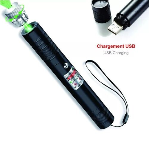 Pointeur laser vert en aluminium avec batterie USB intégrée - 3