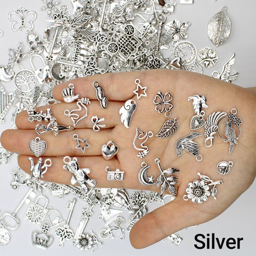 Bulk Tibetan Silver Mixed Charms Pendants For Jewelry DIY Making Craft Findings - Picture 14 of 14