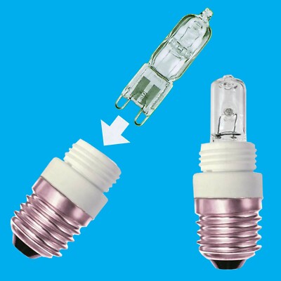 1x 28W G9 Halogen Klar Kapsel Glühbirne & ES E27 auf G9 Adapter Konverter