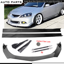 For Acura Rsx Dc5 02-06 Front Bumper Lip Splitter Spoiler Rear Lip Bod Kit