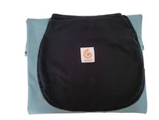 Ergobaby Aura Baby Wrap Carrier Black  Blue cotton Blend Adjustable Soft Fabri