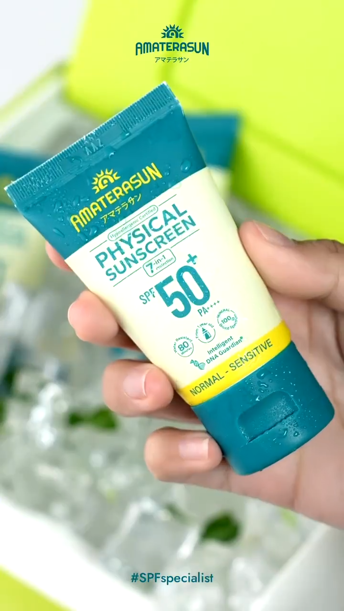 AMATERASUN [REAL SPF Certified] Physical Sunscreen SPF 50+ PA++++