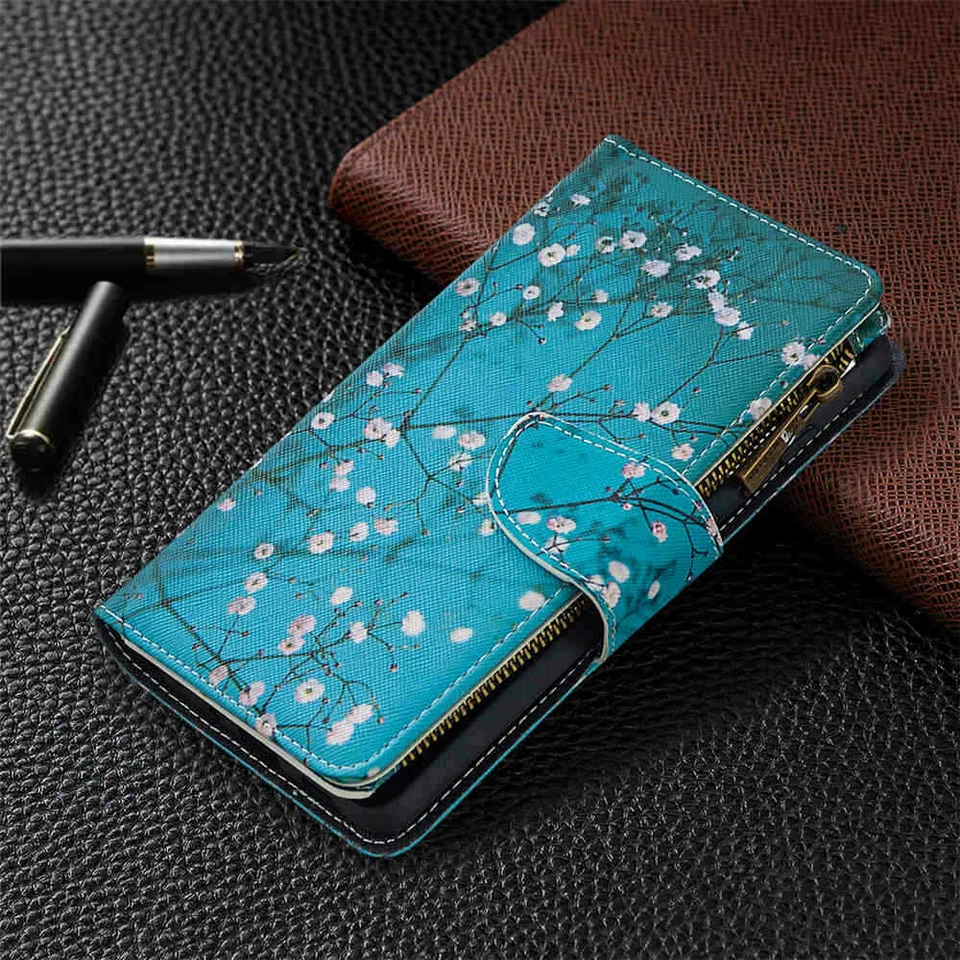 For Samsung S20 FE 5G S10 S9 Note 20 10 Plus Wallet Card Flip Leather Case Cover - Image 2 of 4