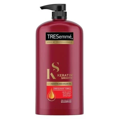 TRESemme Keratin Smooth Shampoo 1 L, à la kératine et à l'huile d'argan... - Photo 1/3
