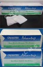 CROSSTEX ADVANTAGE Non-Woven Gauze Sponges 2x2" 3x3" 4x4" 4-Ply 200 Non-Sterile