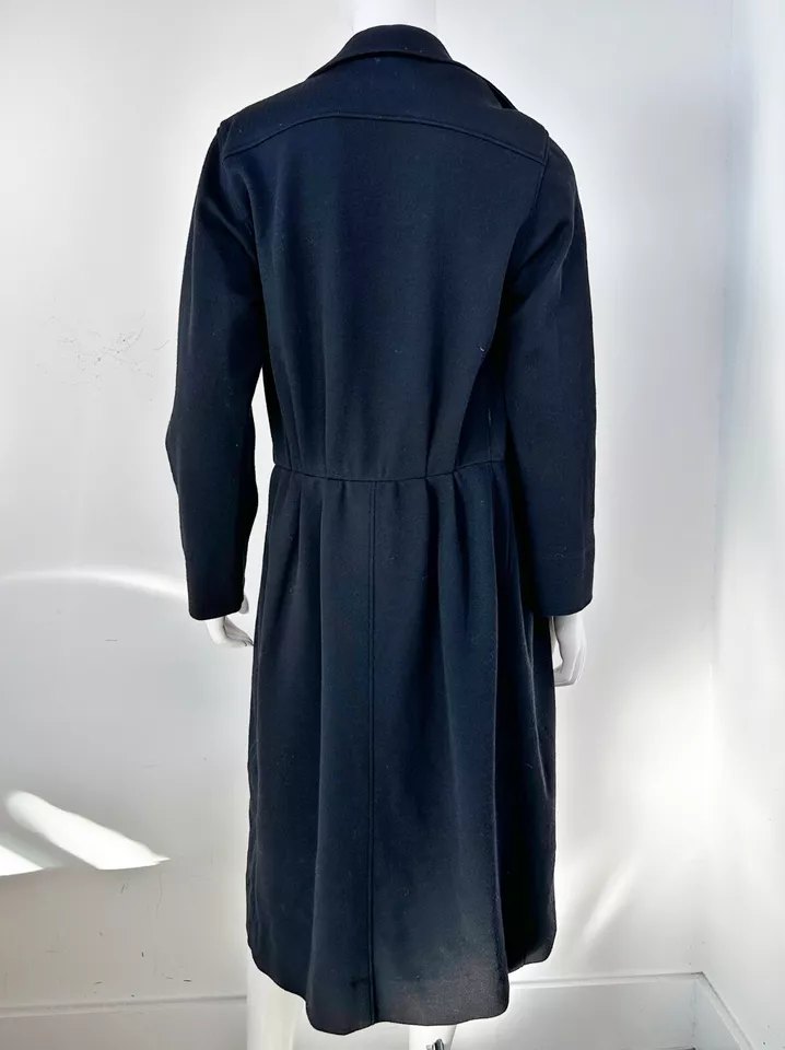 Saint Laurent Coat Rive Gauche Long Black Size 36 - Image 2 of 3