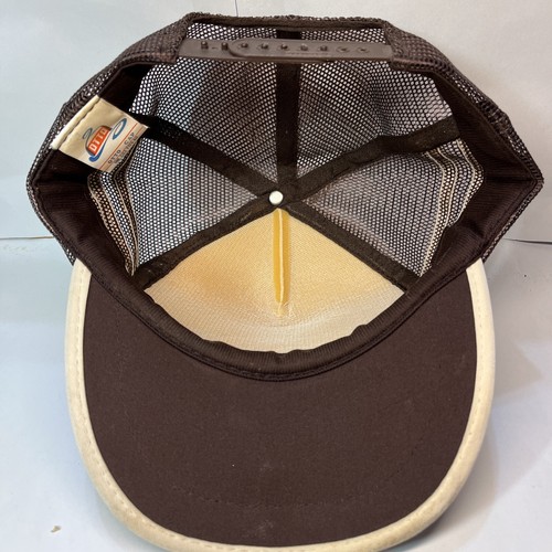 Bowdon Community Centennial Museum 1989 3 Stripe Tan/Brown Birds Flower Otto Hat - Picture 6 of 9